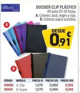 Carlin Dossier clip plástico oferta
