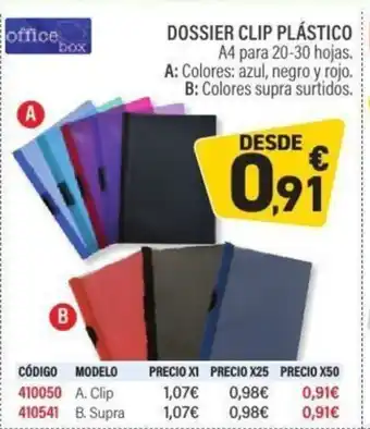 Carlin Dossier clip plástico oferta