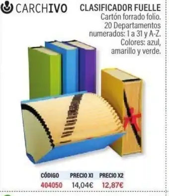 Carlin Clasificador fuelle oferta