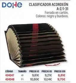 Carlin Clasificador acordeón oferta