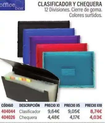 Carlin Clasificador y chequera oferta