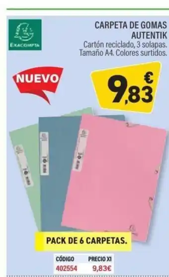 Carlin Carpeta de gomas autentik oferta