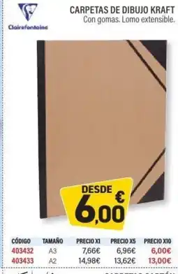 Carlin Carpetas de dibujo kraft oferta