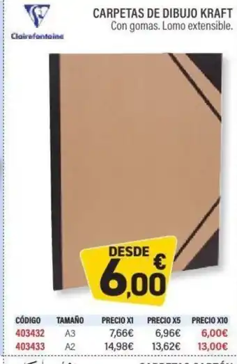 Carlin Carpetas de dibujo kraft oferta