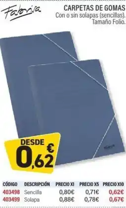 Carlin Carpetas de gomas oferta
