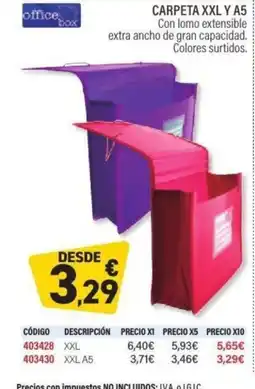 Carlin Carpeta xxl y a5 oferta