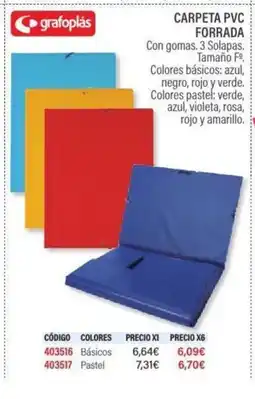 Carlin Carpeta pvc forrada oferta
