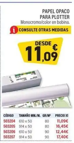 Carlin Papel opaco para plotter oferta