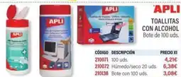 Carlin APLI Toallitas con alcohol oferta