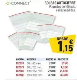 Carlin Q-CONNECT Bolsas autocierre oferta