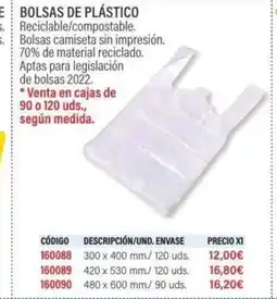 Carlin Bolsas de plástico oferta