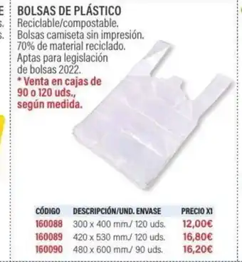 Carlin Bolsas de plástico oferta