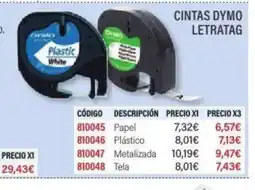 Carlin Cintas dymo letratag oferta