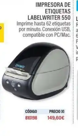 Carlin Impresora de etiquetas labelwriter 550 oferta