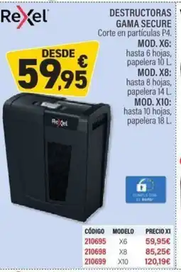 Carlin Destructoras gama secure oferta