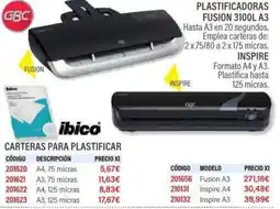 Carlin Plastificadoras fusion 3100l a3 oferta