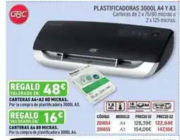 Carlin Plastificadoras 3000l a4 y a3 oferta