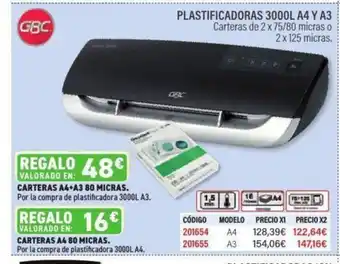 Carlin Plastificadoras 3000l a4 y a3 oferta