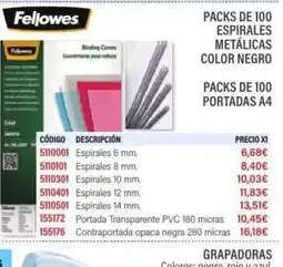 Carlin Packs de 100 espirales oferta