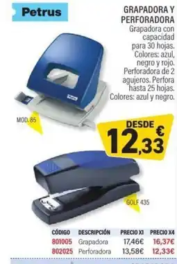 Carlin Grapadora y perforadora oferta