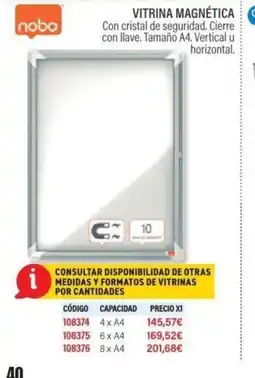 Carlin Vitrina magnética a oferta