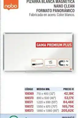 Carlin Pizarra blanca magnética nano clean oferta