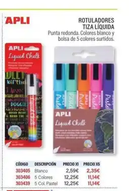 Carlin APLI Rotuladores tiza liquida oferta