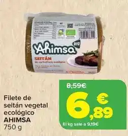 Carrefour Ahimsa - filete de seitán vegetal ecológico oferta