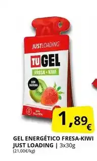 Supermercados MAS Just loading - gel energetico fresa-kiwi oferta