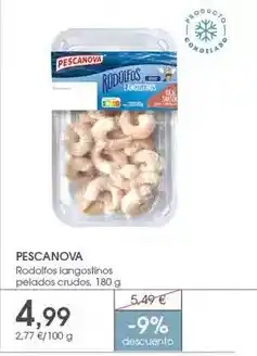 Supermercados Plaza Pescanova - rodollos langostinos pelados crudos oferta