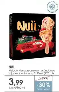 Supermercados Plaza Nuii - helado mascarpone con arandanos rojos escadinavos oferta