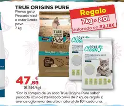 Kiwoko TRUE ORIGINS PURE Pienso gato Pescado azul o esterilizado oferta