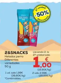 Kiwoko 2&SNACKS Helados perro oferta