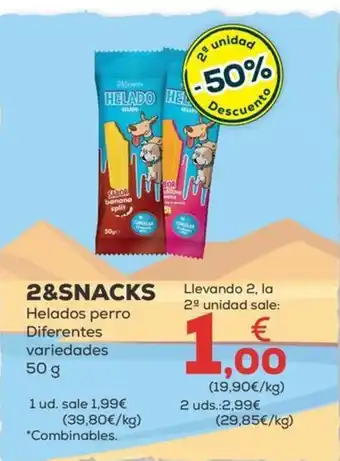 Kiwoko 2&SNACKS Helados perro oferta