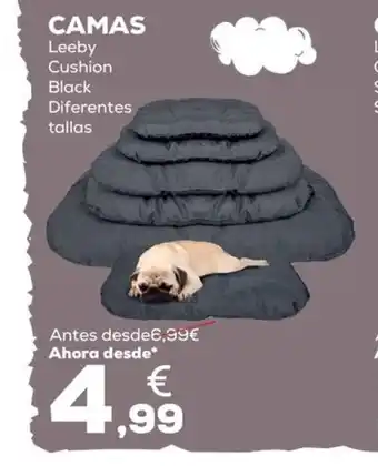 Kiwoko Camas leeby cushion black oferta