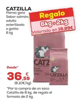 Kiwoko CATZILLA Pienso gato Sabor salmón, adulto oferta