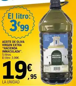 E.Leclerc Hacienda inmaculada - aceite de oliva virgen extra oferta