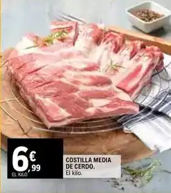 E.Leclerc Costilla media de cerdo oferta