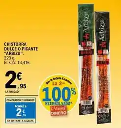 E.Leclerc Arbizu - chistorra dulce o picante oferta