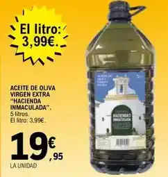 E.Leclerc Hacienda inmaculada - aceite de oliva virgen extra oferta