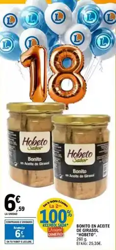 E.Leclerc Hobeto - bonito en aceite de girasol oferta