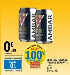 E.Leclerc Ambar - cerveza tostada oferta