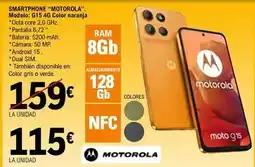 E.Leclerc Motorola - smartphone modelo: g15 4g color naranja oferta