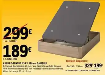 E.Leclerc Genova - canapé 15s x 190 cm oferta
