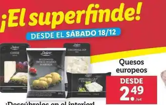 Lidl Quesos europeos oferta