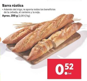 Lidl Barra rústica 250g oferta