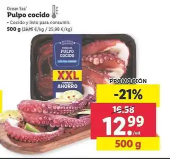 Lidl Ocean Sea Pulpo cocido 500g oferta