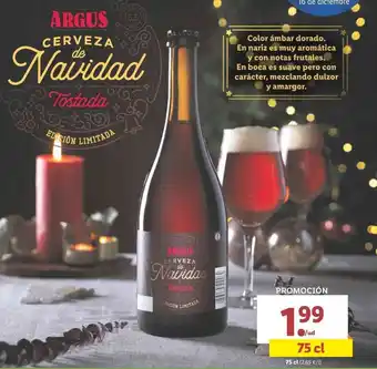 Lidl Argus Cerveza de Navidad 75cl oferta
