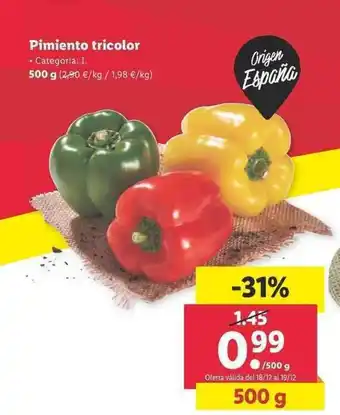 Lidl Pimiento Tricolor 500g oferta