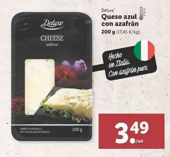 Lidl Deluxe Queso azul con azafrán 200g oferta